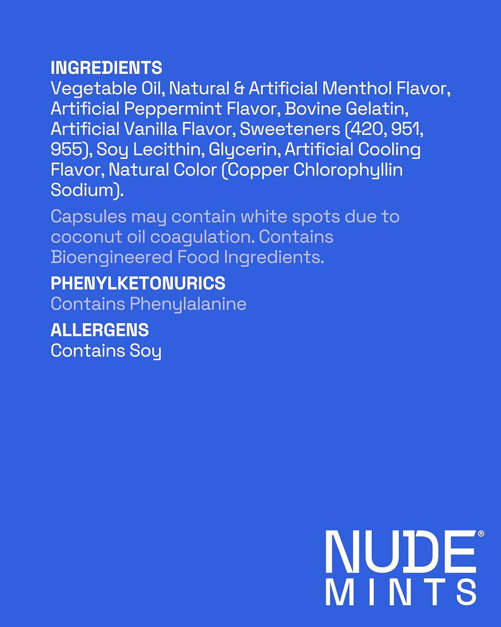 NUDE MINTS | Dual Action Liquid Capsules | Mouth Watering Mint - Lasts 3X Longer - 3X Stronger - Extreme Bad Breath Treatment For Adults - Sugar Free, 0 Calorie - Peppermint - 10 Pack - 300 Capsules