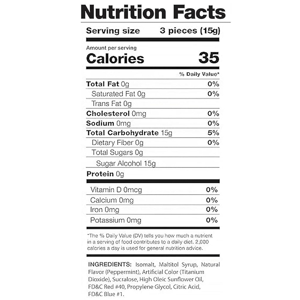 Sugar Free Peppermint Starlight Candy - 1 Pound Bulk Bag (Approx 90 Count) - Individually Wrapped - Valentines Day & Holiday Peppermint Mints- Keto & Diabetic Friendly Sugarless Hard Candy