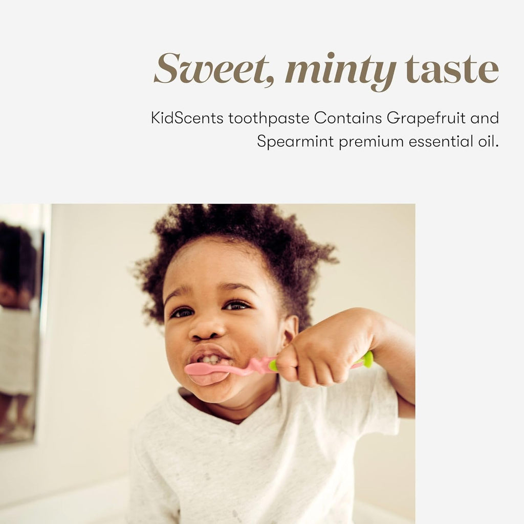 KidScents Slique Toothpaste by Young Living - 4 oz Tube - Gentle Dental Care for Kids - Premium Essential Oils - Citrus-Mint Flavor - Fights Plaque Removes Buildup and Stains - Fluoride and SLS Free