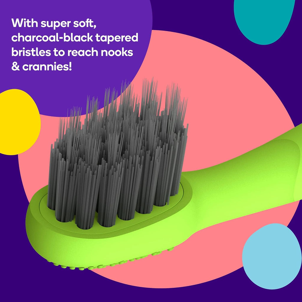 BURST Genuine Replacement Heads for Kids Electric Toothbrush (Green/3 Pack) | Perfect Fit | Ultra Soft Bristles | 9 Months of Supply