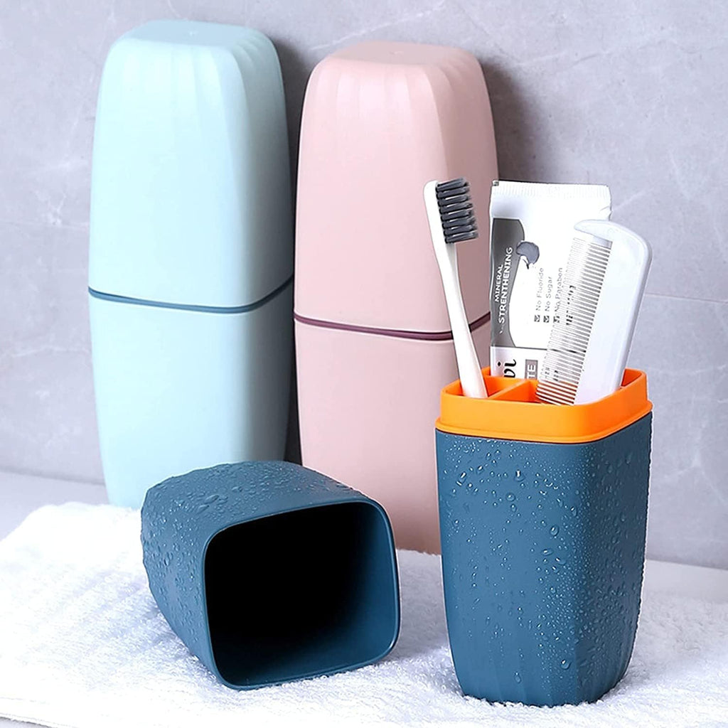 Toothbrush Cup Toothbrush Holder with Cover Travel Boothbrush Holder Portable Toothbrush Case and Carrier for Bathroom School Business Trip