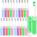 Travel Size Toothbrush Bulk Disposable Toothbrushes Individually Wrapped ,Mini Toothbrush With Toothbrush Cover Folding Toothbrushes Camping Toothbrush for Camping,Hiking,Traveling,School (10)
