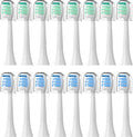 Replacement Toothbrush Heads Compatible with Philips Sonicare：16 Pack Soft Replacement Electric Brush Head for 4100 5100 6100 HX9023/65 W Optimal Control Snap-on System（B&W）