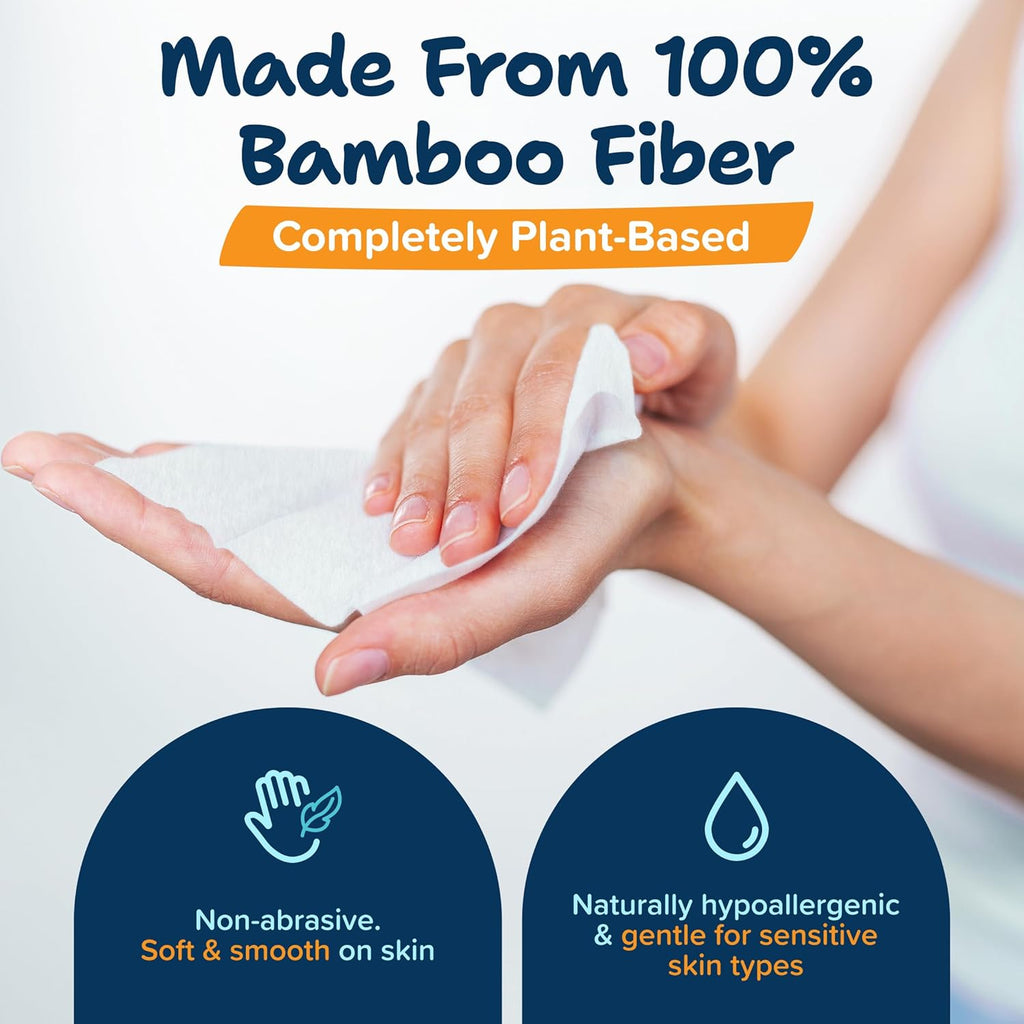 Body Wipes For Adults Bathing No Rinse 200pc XL - Ultra Thick Shower Travel Wipes For Personal Cleansing & Hygiene Essentials, Elderly Care, Incontinence Disposable Washcloths For Women Men