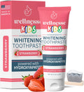 Wellnesse Kids Hydroxyapatite Toothpaste with Xylitol - Fluoride Free Toddler & Kid's Natural Toothpaste, Freshens Breath, Sensory-Friendly Oral Care, Vegan, Strawberry Flavor, 4 oz (Pack of 1)