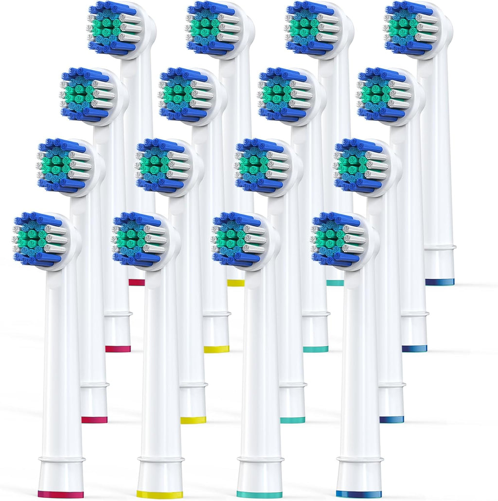 Replacement Toothbrush Heads Compatible with Oral-B Braun, Pack of 16 Professional Replacement Brush Heads for Oral-b 7000, Clean, Oral B Pro 1000, 9600, 500, 3000, 8000