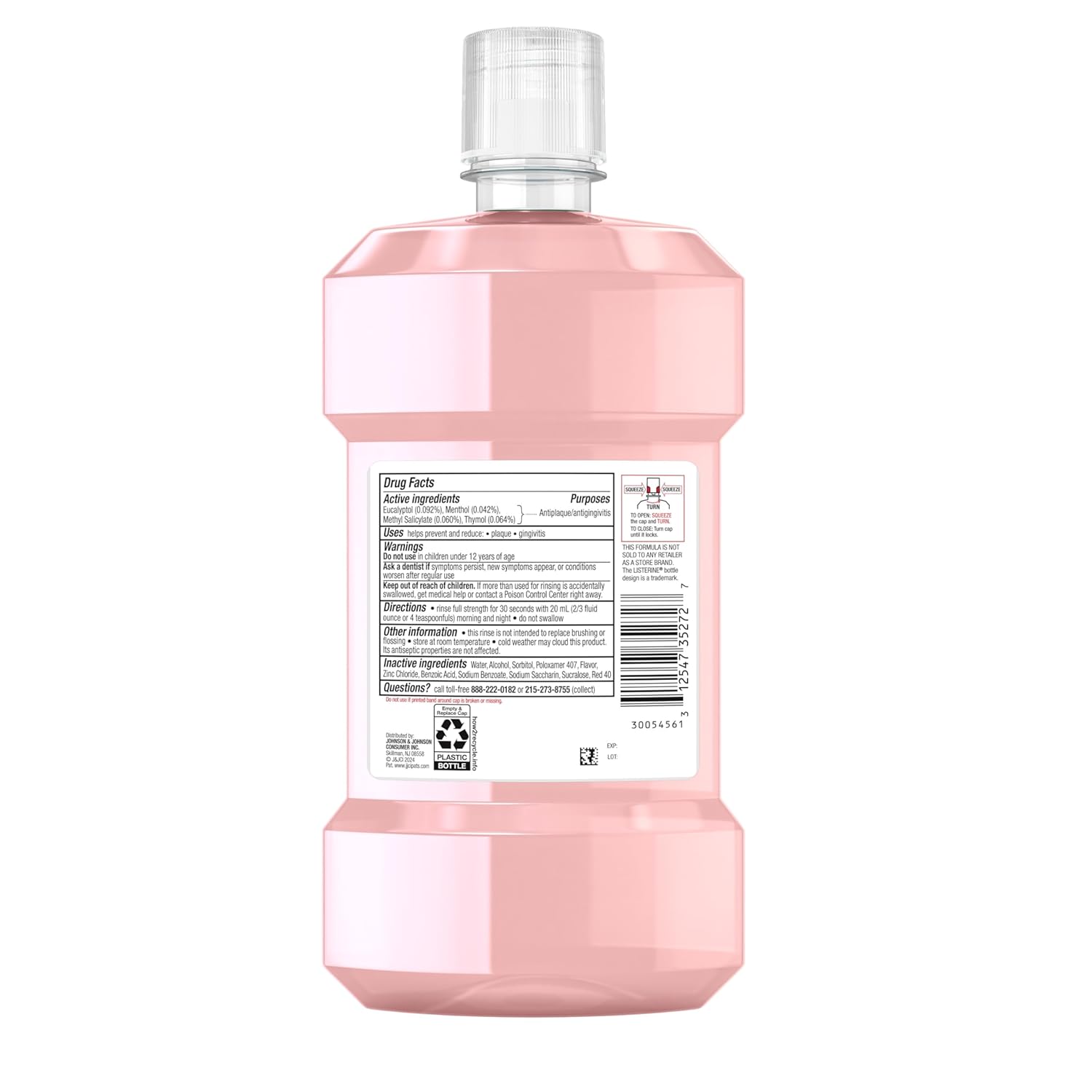 Listerine Clinical Solutions Gum Health Antiseptic Mouthwash, Antigingivitis & Antiplaque Oral Rinse Helps Prevent Buildup & Immediately Kills Germs for Healthier Gums, ICY Mint, 500 mL (Pack of 2)