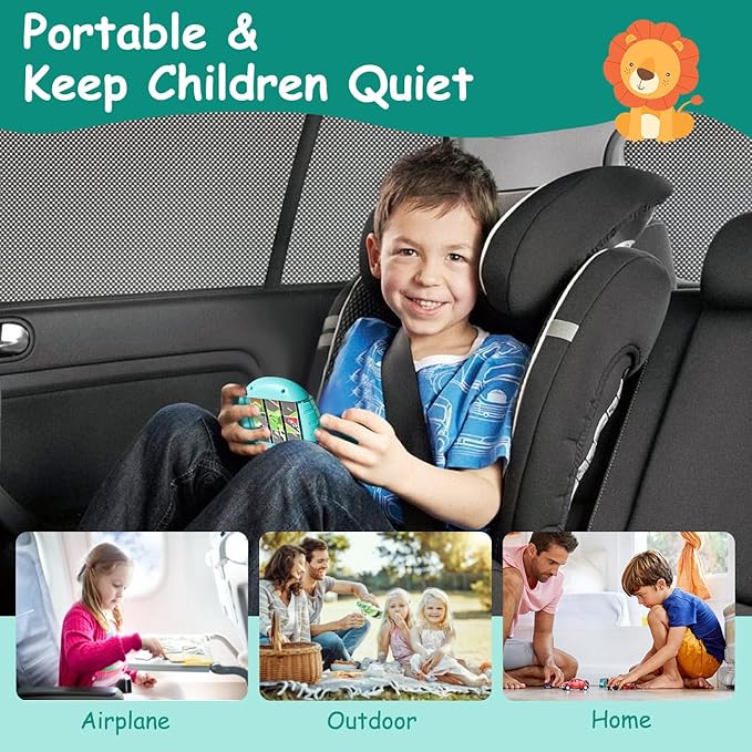 Rotating Puzzle for Kids 3 4 5 6 7 8 Year Old, 4 Puzzles in 1, Toddlers Travel, Car, Airplane, Road Trip Activities, Fine Motor Skills, Fidget, Gift for Boys & Girls Ages 3+(SPV)