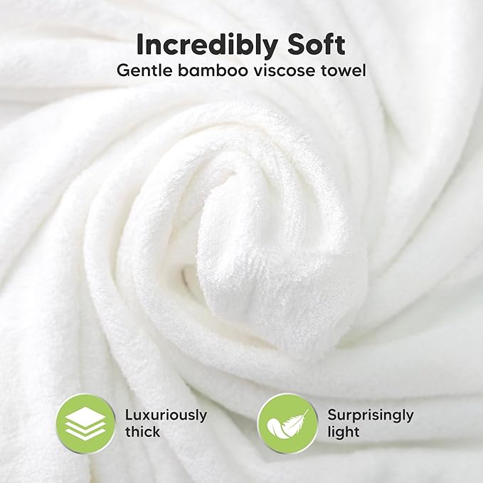 KeaBabies Hooded Baby Towel for Newborn - Viscose Derived from Bamboo Large Baby Bath Towels with Hood for Boys, Girls, Toddler, Extra Absorbent & Soft Newborn Bath Essentials (Cat, Petite)