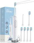 Electric Toothbrush with Water Flosser – 2-in-1 Teeth Cleaning Kit, Electric Toothbrush and flosser Combo，Toothbrush with 3 Cleaning Modes, Portable Water flosser Design for Home & Travel (White)
