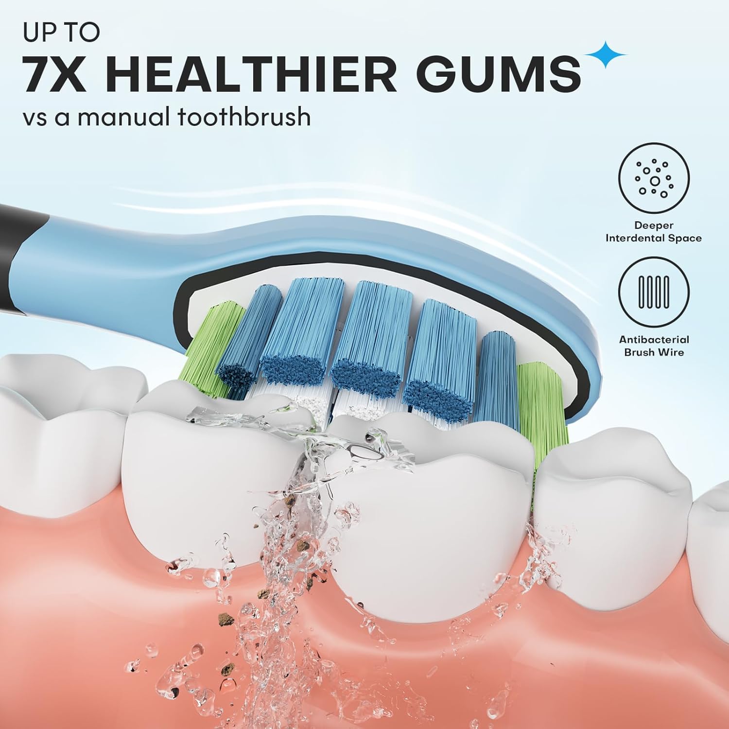 12 Pack Toothbrush Replacement Heads for Philips Sonicare, Electric Brush Heads Compatible with Phillips Sonic Snap-on Care Head (Black)