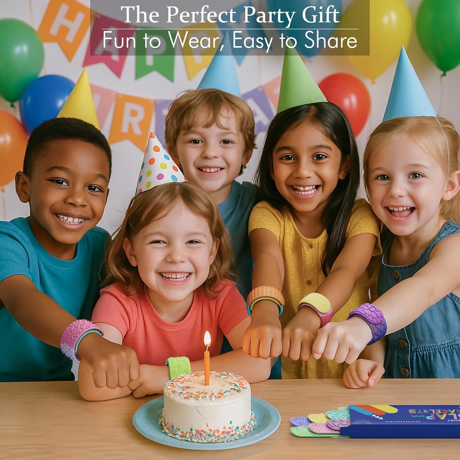 Sensory Slap Bracelets for Kids Teens,6PCS Fidget Toys Snap Bracelets for Stress Anxiety Autistic ADHD,Calm Down Classroom Travel Essentials Toys,Stuffers Gifts for Kids Boys Girls