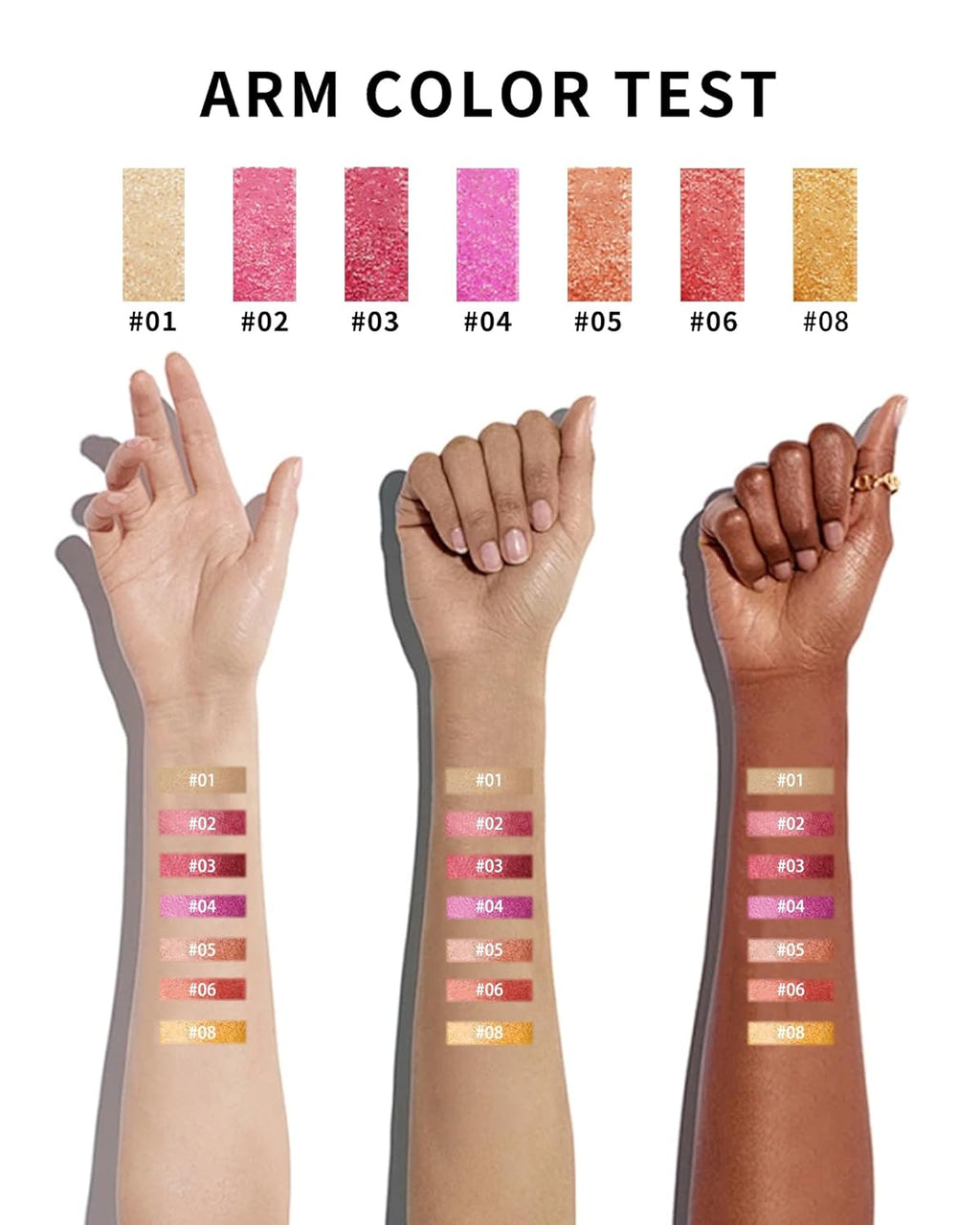 Shimmer Lipstick Long Lasting for Women with Metallic 3D Shine Hydrating Formula, Diamond Nude Glitter Lip Balm Tinted Lip Gloss High Pigmented Lip Color Nonstick Trasferproof Lip Makeup-06