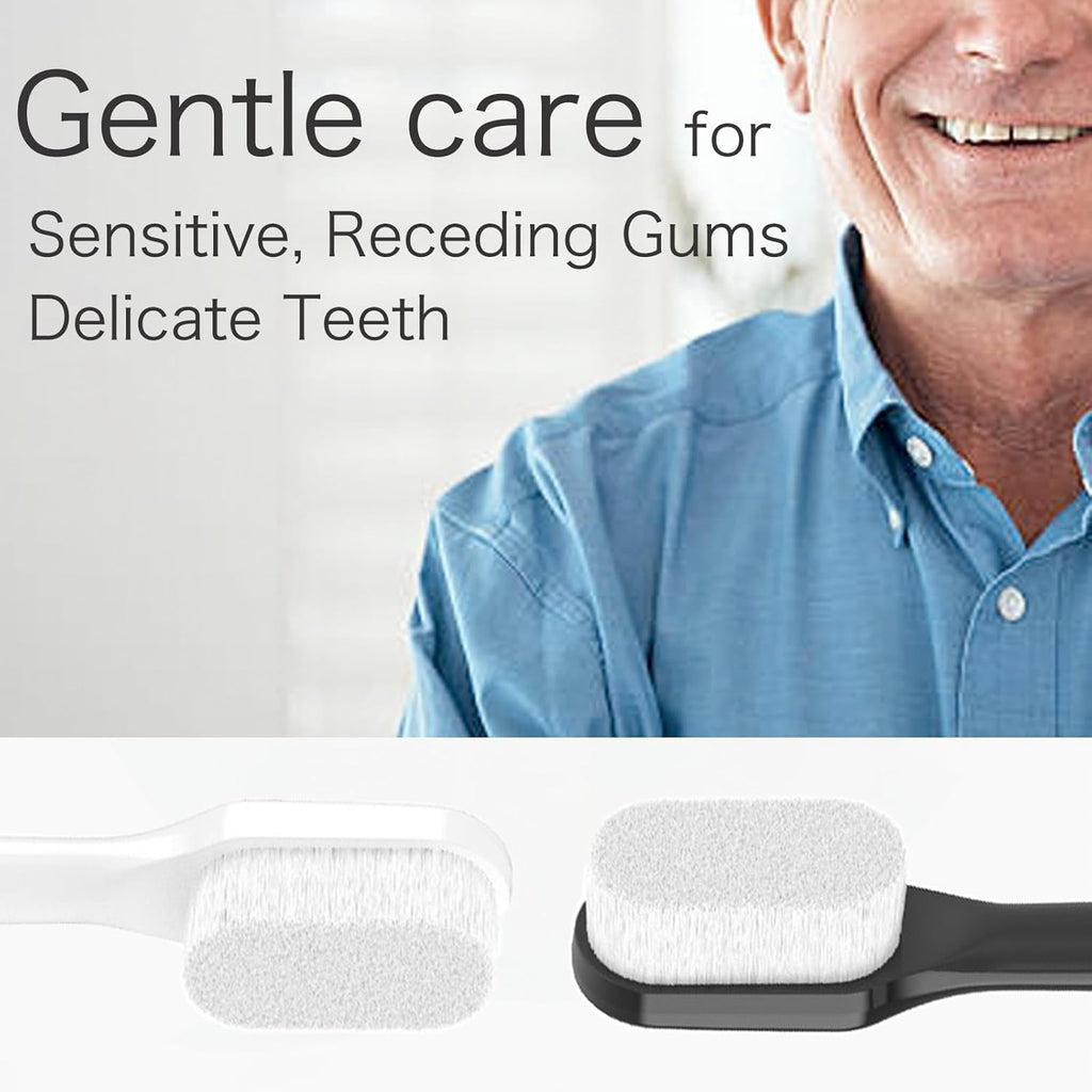 Replacement Toothbrush Heads Compatible with Philips Sonicare Click-On Handles | Ultra-Soft 80μm Bristles for Sensitive Gums, Receding Gums and Delicate Teeth (White, Click-On Handles)