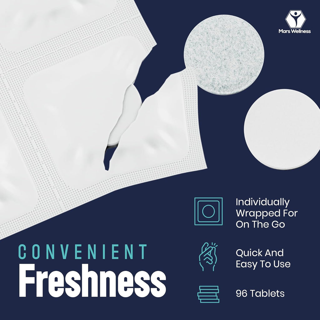 Mars Wellness Retainer Cleaner Tablets - 96 Count Denture Cleaning Tablets, Mouthguard Cleaner, Effectively Removes Odors and Stains, Fresh Oral Hygiene Solution