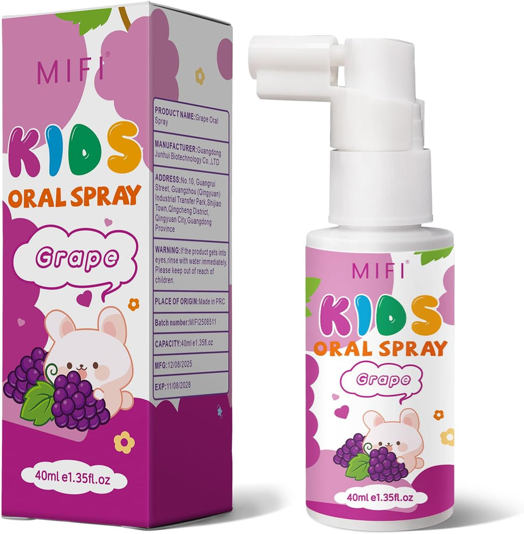 PEGO Kids Oral Spray - Fresh Breath for Children & Toddlers, Fruit-Flavored Oral Care Spray, Easy to Use, Perfect for Home & Travel for Baby's Daily Oral Care (1Pack, Grape)