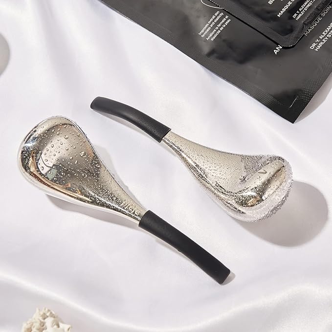 pfefe Ice Globes Facial Skin Care Tools for Women Face Eyes, Stainless Steel Face Beauty Cryo Sticks for Girls Ladies, Esthetician Supplies Cooling Spa Globes Cold Roller with Storage Case