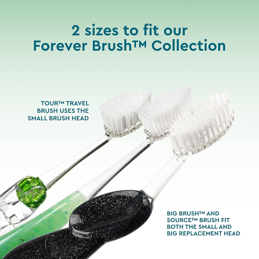 RADIUS Toothbrush Replacement Brush Heads 2-Count Improve Gum Health & Reduce Gum Issues - Super Soft - Pack of 1