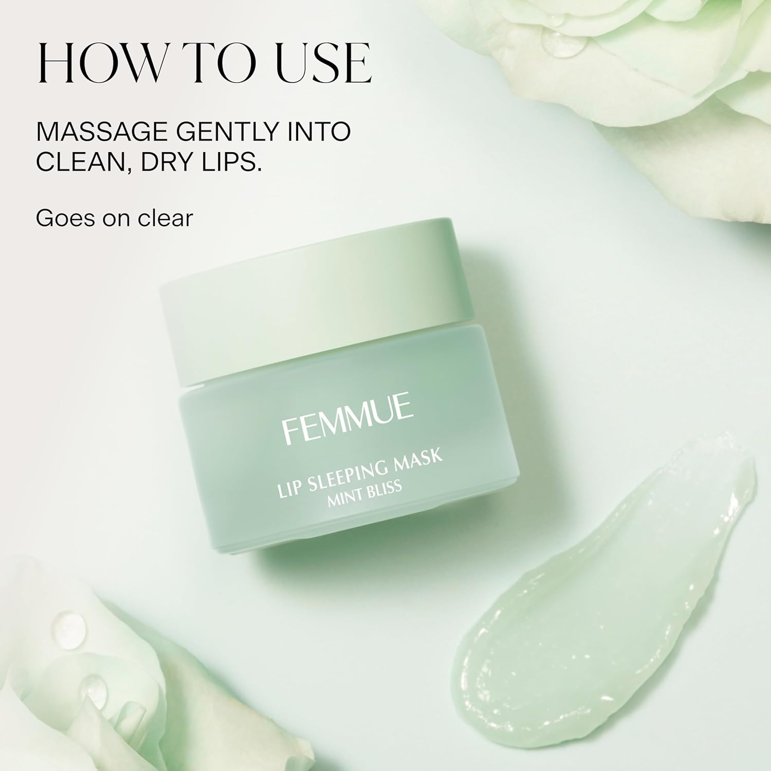 FEMMUE Lip Sleeping Mask (Mint Bliss) | Overnight Hydrating Lip Treatment | Plumping & Softening | With Eucalyptus and Squalane to Soften Dry, Chapped Lips