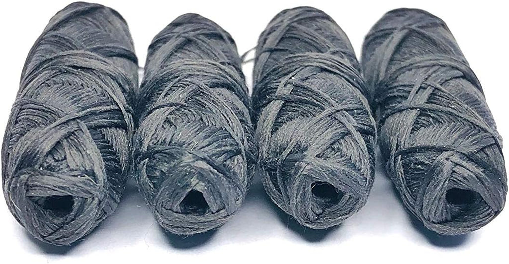 Vegan Biodegradable Bamboo Charcoal Dental Floss Refill Refill | Natural Candelilla Wax | 30M x4 | Peppermint Essential Oil | Eco Friendly Zero Waste Oral Care | 4 Pack