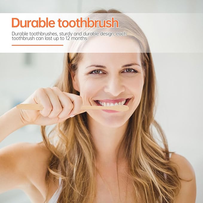 20pcs Toothbrushes Small Head Natural Bristles Lightweight Travel Oral Care for Adults Eco-Friendly Black White