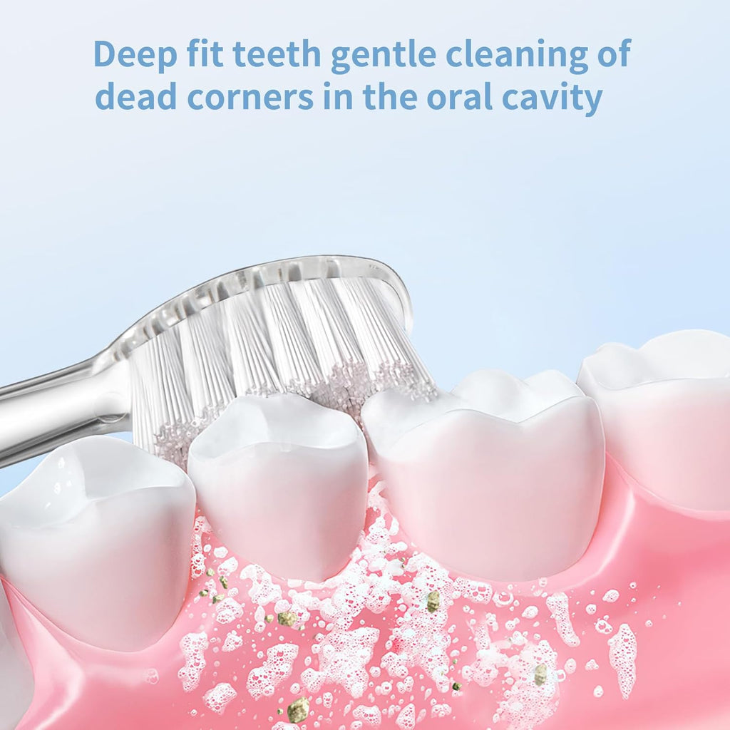 Baby Electric Toothbrush Replacement Heads Compatible with Seago SG-513/SG-977/EK6, Compatible with Dada-Tech-BB1/977/K6, Compatible with Brush-Baby WildOnes/KIDZSONIC(Over 3 Years)