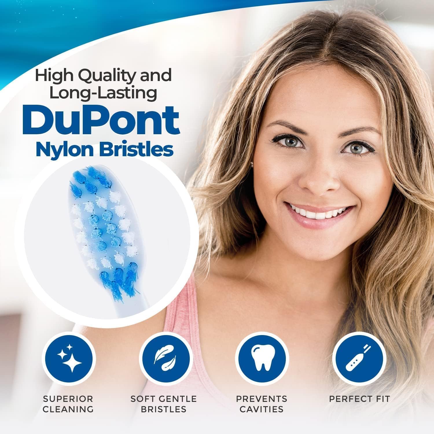 Pop Sonic Electric Toothbrush (Navy + 6 Brush Heads) - Travel Toothbrushes w/AAA Battery | Kids Electric Toothbrushes with 2 Speed & 15,000-30,000 Strokes/Minute, Dupont Nylon Bristles