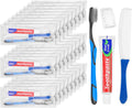 Travel Toothbrushes Kit, Individually Packaged,Toothbrush and Toothpaste Set Bulk, with Comb, Suitable for Hotels, Travel, Business Trip (60 Sets)