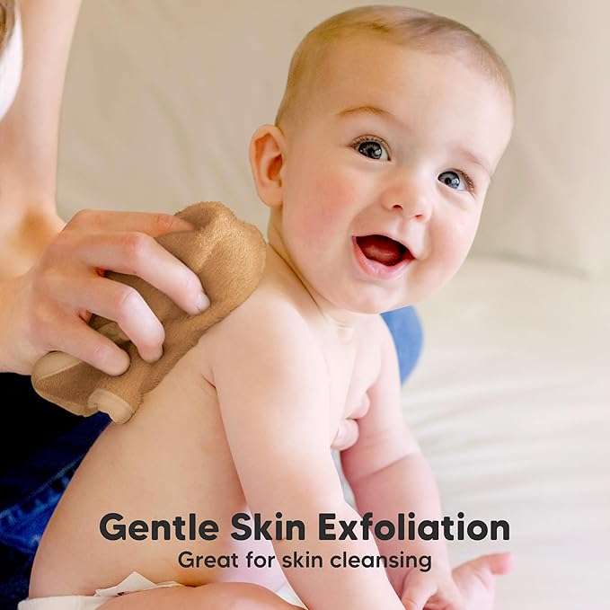 6-Pack Baby Washcloths - Soft Absorbent Viscose from Bamboo Wash Cloths for Babies, Kids, Toddlers, Infant, Newborn Bath Towels, Gentle on Sensitive Skin, 10x10 Reusable Face Towels (Toast)