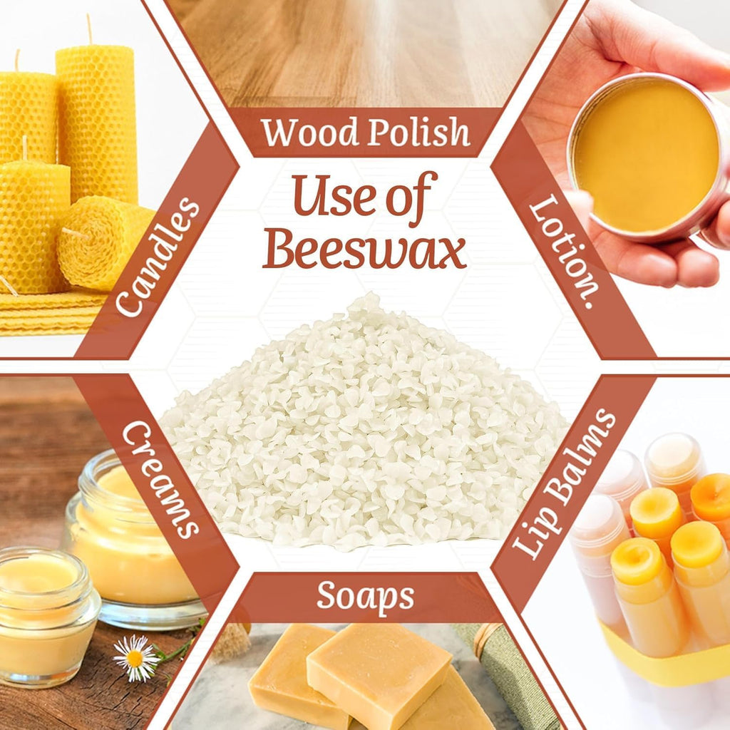 Natural Yellow Beeswax Granules (10-Pound) | Unrefined Pure Material for DIY Projects | Candle Making, Skin Care, Lip Balm, Soap Base | Organic Beeswax Pellets