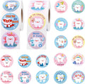 1000 PCS Tooth Shaped Roll Stickers,Tooth Shaped Dental Stickers Laptop,Water Bottle, Envelopes, Party Decorations Supplies Decor DIY Sticker Labels (style1)