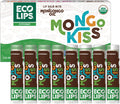 Mongo Kiss USDA Organic Lip Balm Set 8-pack (0.15 oz. each) with Mongongo Oil & Cocoa Butter to Moisturize Chapped Lips | Made in USA by Eco Lips - Peppermint