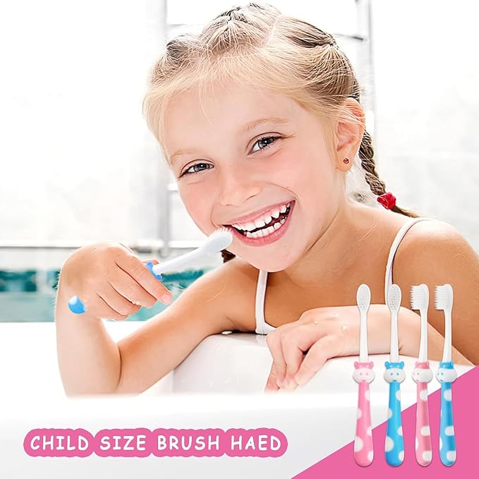 200 pcs Disposable Kids Toothbrush Bulk Individually Wrapped, Toddler Toothbrushes for Kid Age 2+ Children Toothbrush Set Soft Bristles Boys Girls Toothbrush