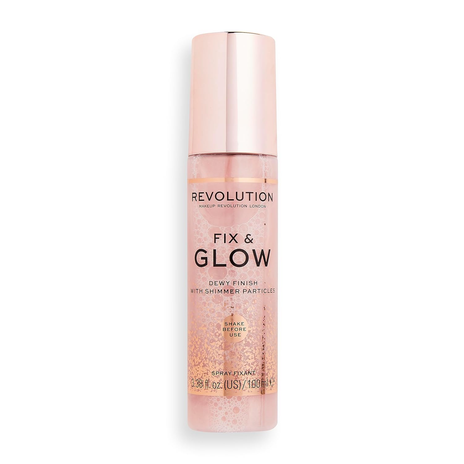 Makeup Revolution Fix & Glow Fixing Spray, Illuminating & Hydrating, Vegan & Cruelty-Free, 3.38 Fl Oz