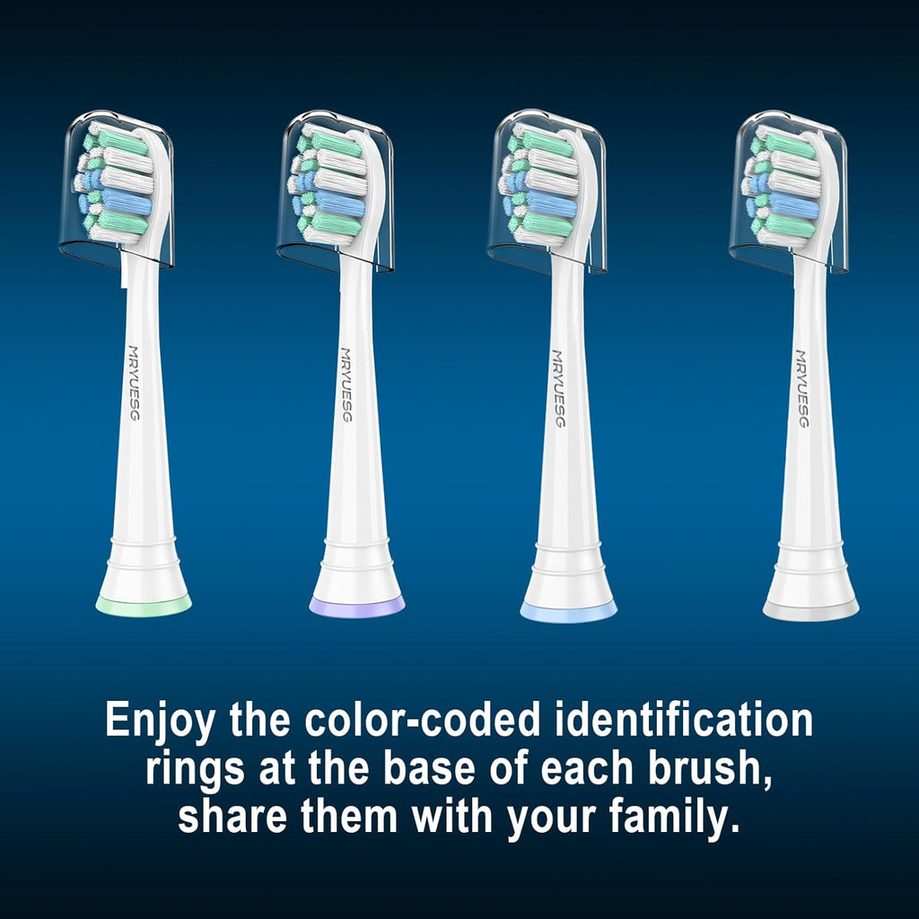 MRYUESG Replacement Toothbrush Heads Compatible with Philips Sonicare, 10 Pack, Electric Tooth-Brush Replacement Heads Compatible with Phillips, White