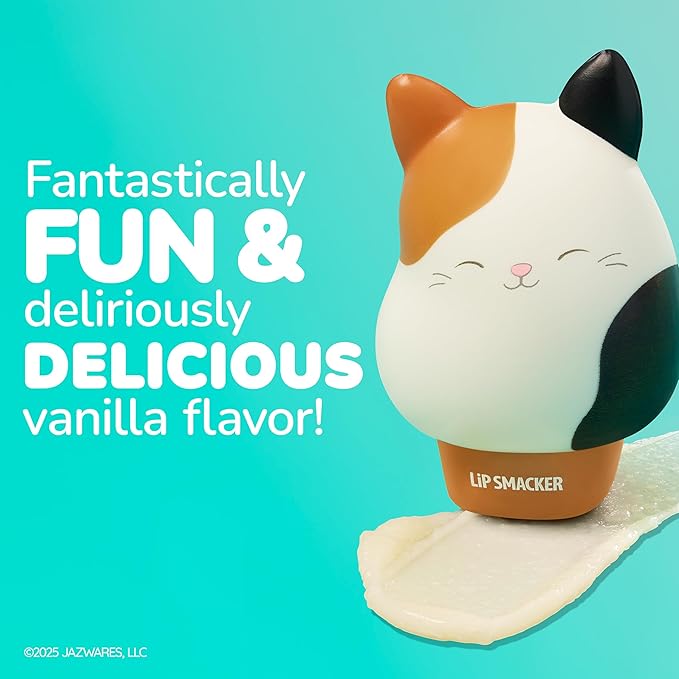 Lip Smacker Squishmallows Moisturizing Lip Balm,Fun Soft Squishy Collectible Top,Hydrates & Smooths - Cam