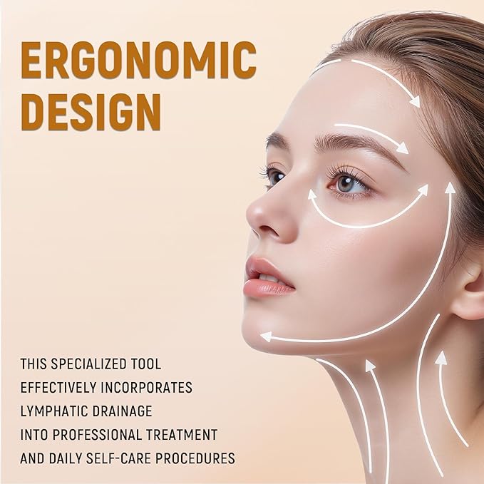 Lymphatic Contour Face Brush,Dry Lymphatic Contour Face Brush Soft Set,Lymphatic Drainage Massager for Face,Chin & Neck Relaxation,Portable Beauty Tool with Travel Case. Style B