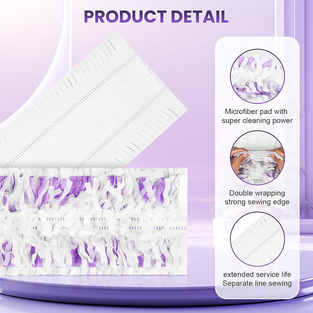 24 Pack Disposable Power Mop Pads Refills Compatible with Swiffer Power Mop Multi-Surface Replacement Mopping Refills Pads for All Hard Floor Cleaning