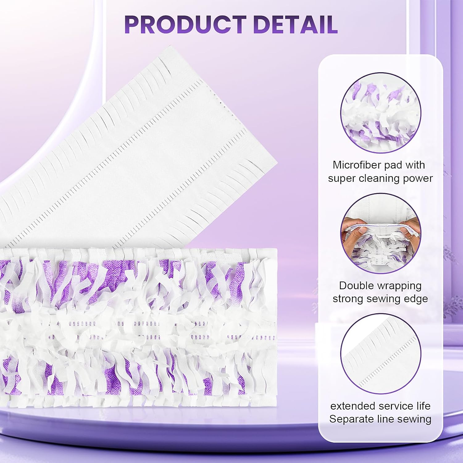 24 Pack Disposable Power Mop Pads Refills Compatible with Swiffer Power Mop Multi-Surface Replacement Mopping Refills Pads for All Hard Floor Cleaning