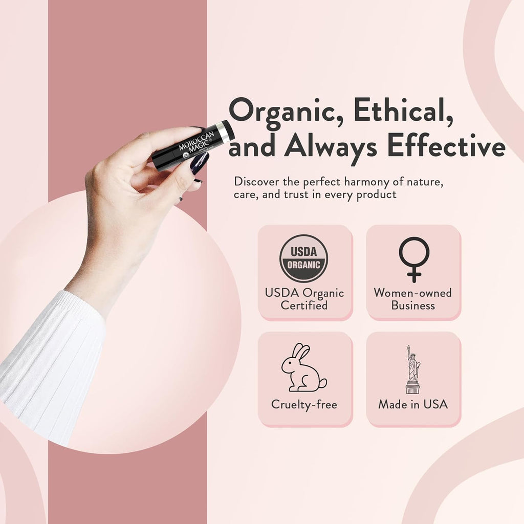 Moroccan Magic Organic Elderberry & Manuka Honey Lip Balm 3 Pack | Ultra-Hydrating Argan Oil Lip Moisturizer + Vitamin E | Natural Chapstick for Dry Lips | Smooth, Non-Toxic | Organic Lip Balm