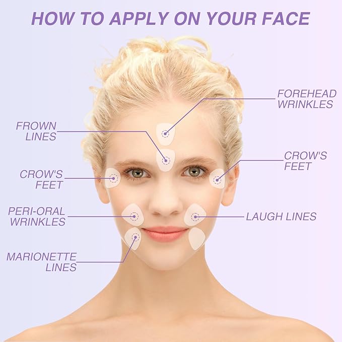 108PCS Smile Line Wrinkle Patches, Facial Frown Crows Feet Wrinkle Patches