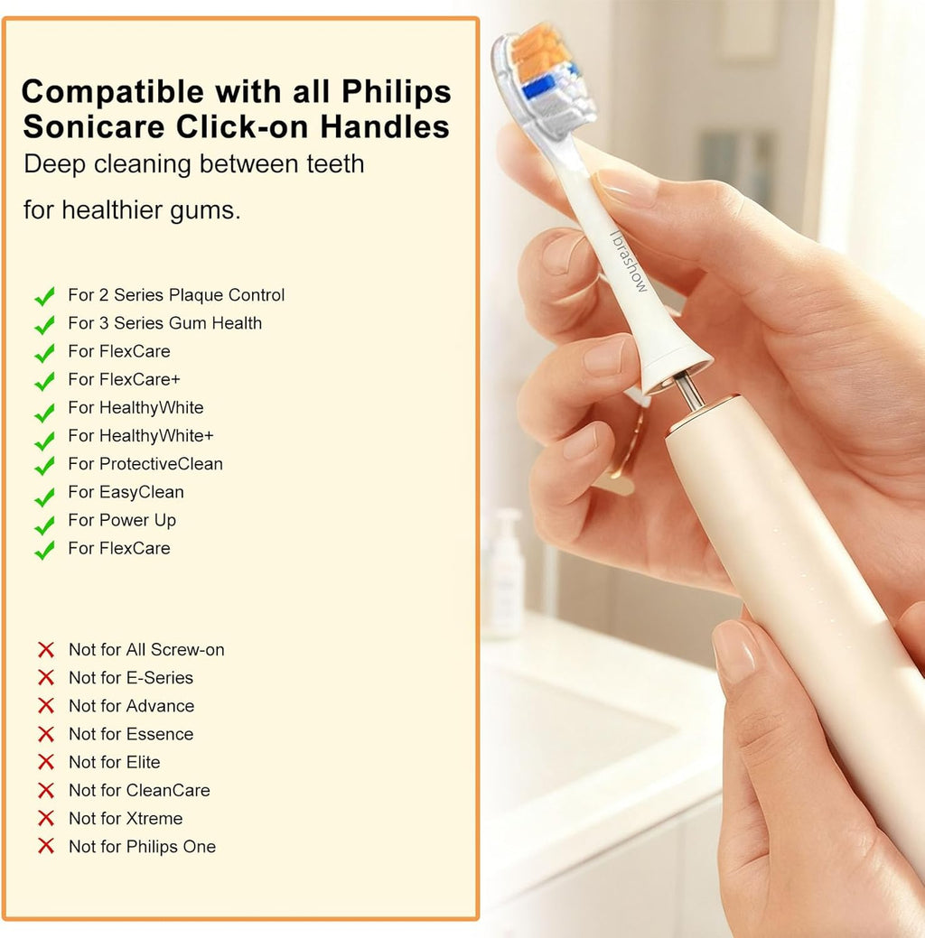 Replacement Toothbrush Heads for Sonicare Replacement Heads, Compatible with Phillips Sonicare Replacement Brush Head, Soft Dupont Bristles,Sensitive Gum Care, Advanced Plaque Removal, 8 Pack