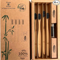Eco-Friendly Bamboo Extra Soft Toothbrush for Adults, 20,000 Ultra Soft Bristles for Sensitive Gums, Nano Manual Toothbrush with Natural Floss Included, Pack of 4.