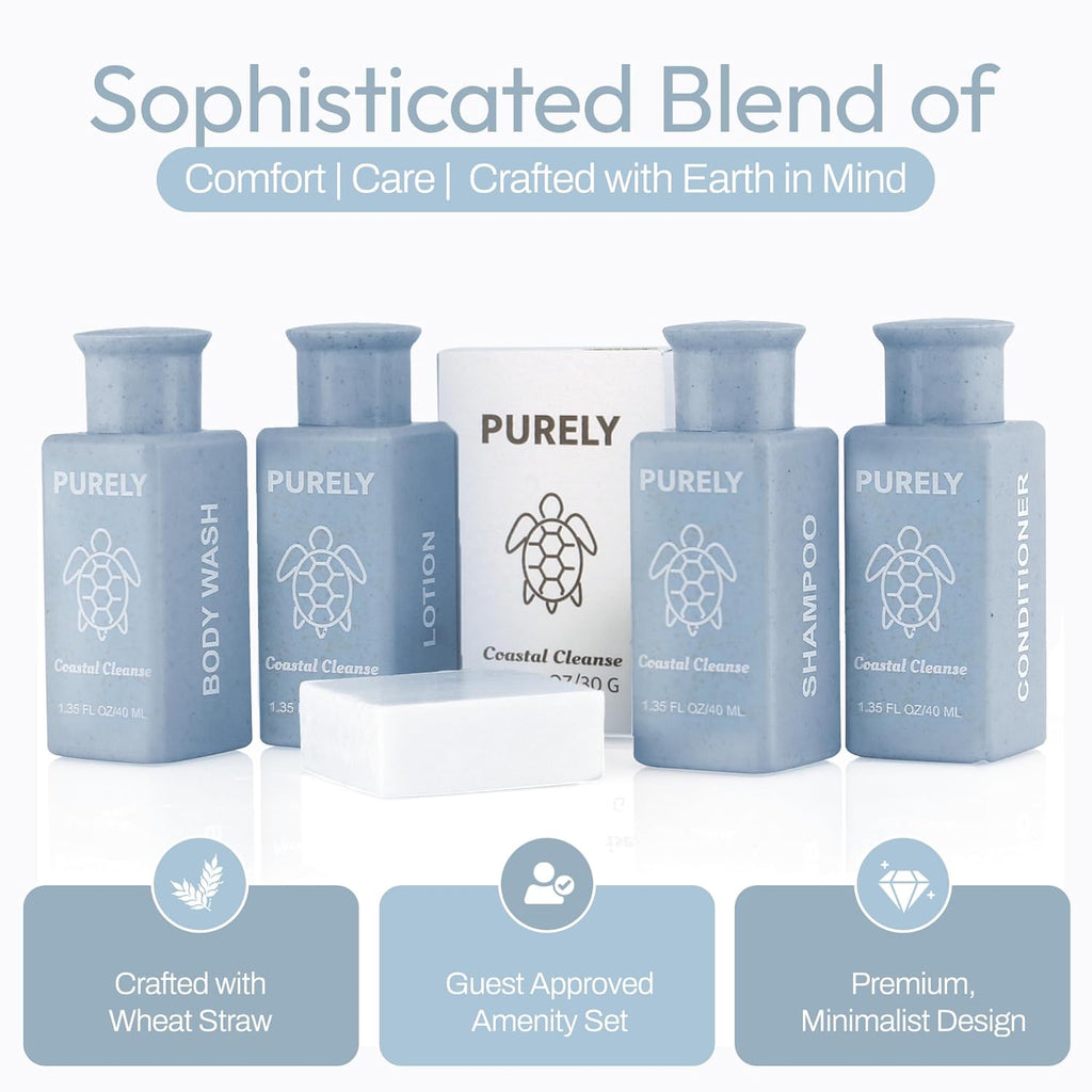 150 piece set | Hotel Soaps and Toiletries Bulk set | Airbnb Essentials for Hosts | Mini Travel Size Shampoo and Conditioner Sets | Bulk Travel Size Toiletries | Homeless Supplies Bulk Amenities