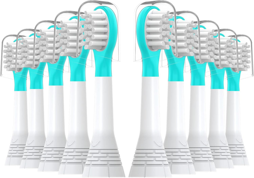 Kids Replacement Toothbrush Heads 10 Pack for Philips Sonicare Electric Toothbrush Soft Brush Head for Child 3-7 for Boy Girl,Blue