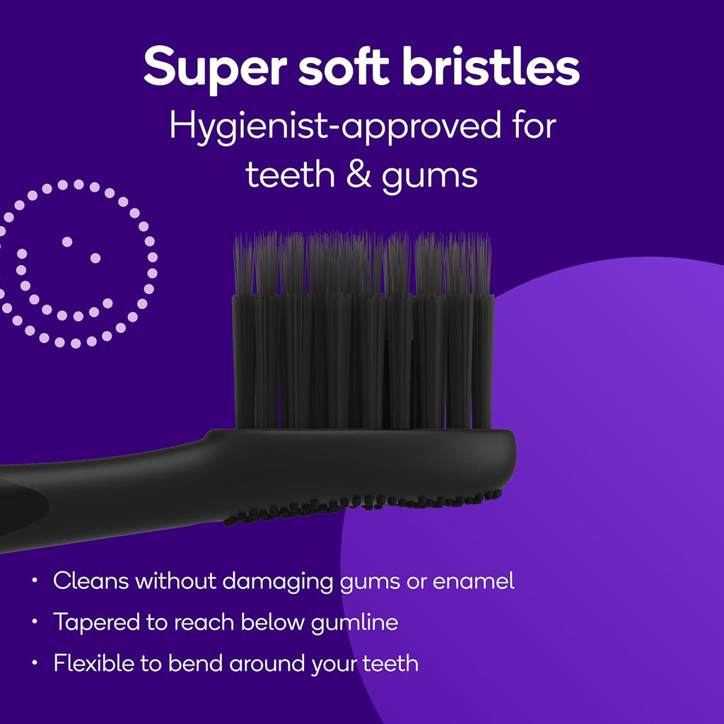 BURST Emergency Replacement Heads for Original Sonic Electric Toothbrush (Black /2 Pack) | Ultra Soft Bristles for a Fresh Start After Sickness | Deep Clean, Stain & Plaque Removal