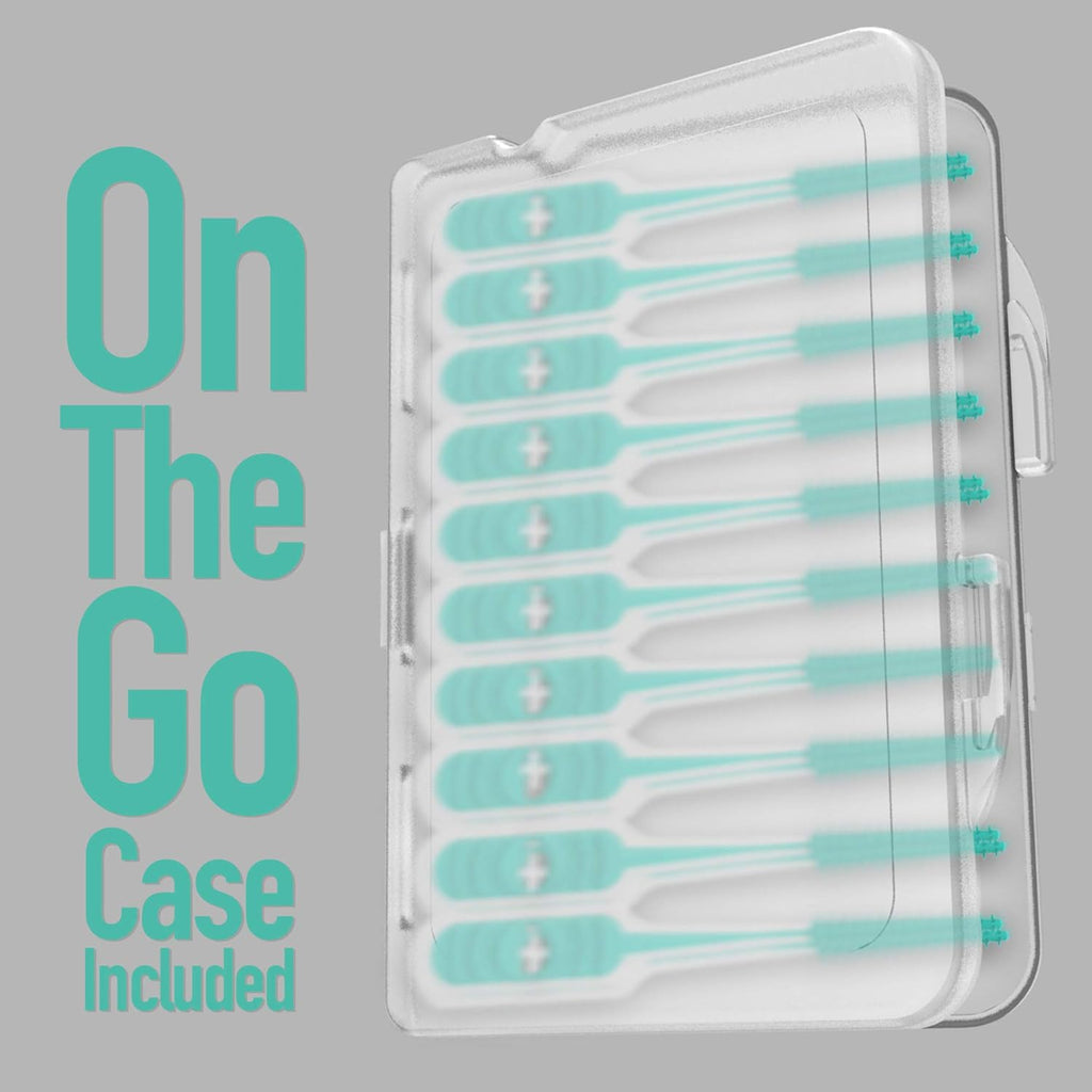 Dr. Emma Soft Rubberized Dental Picks Mint Brush Picks, 100 Count (1 Packs, Mint)