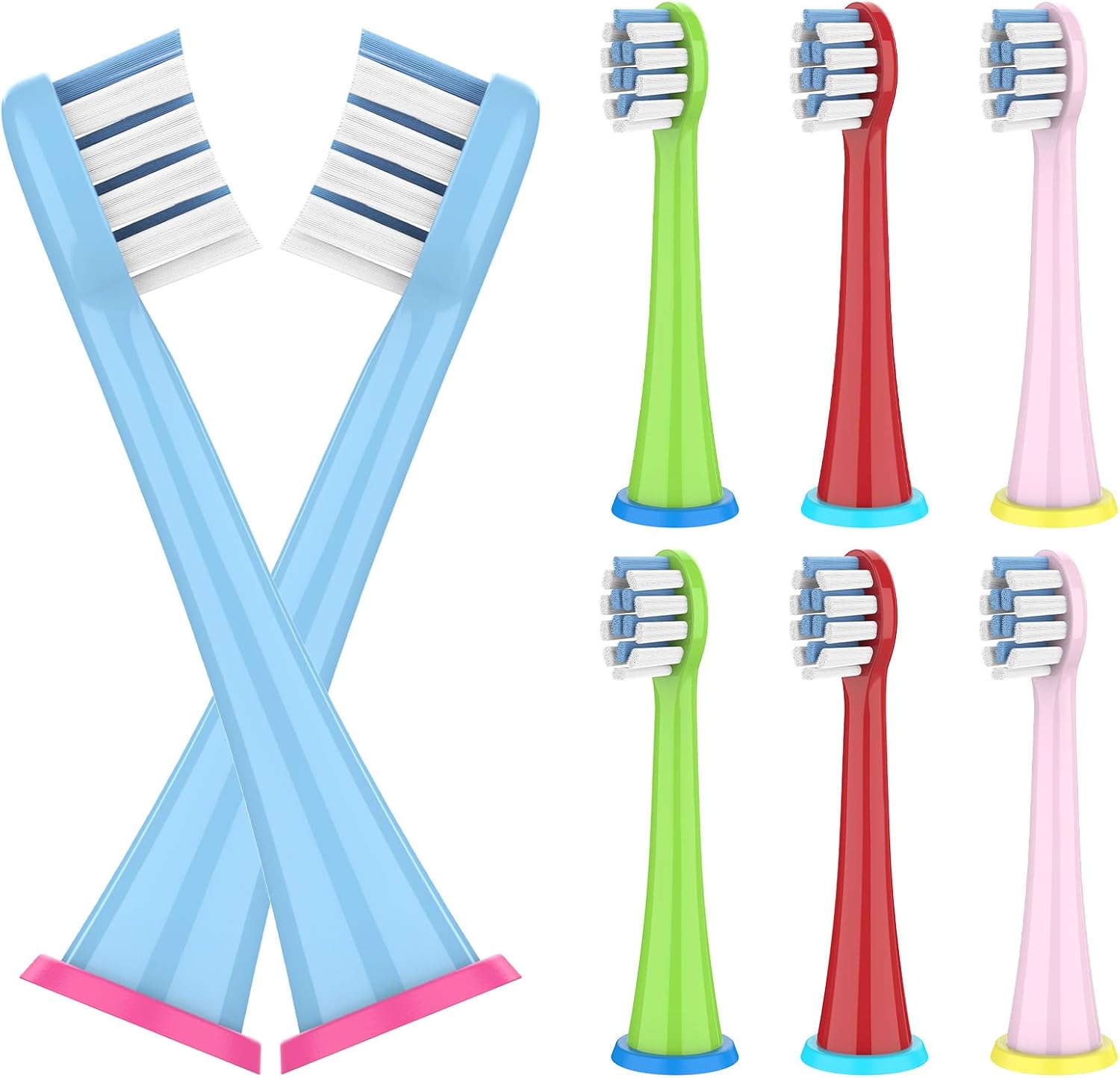 8 Pack Kids Replacement Brush Heads Compatible with Philips Sonicare Electric Toothbrushes,Ultra Soft Bristles for Gentle Cleaning