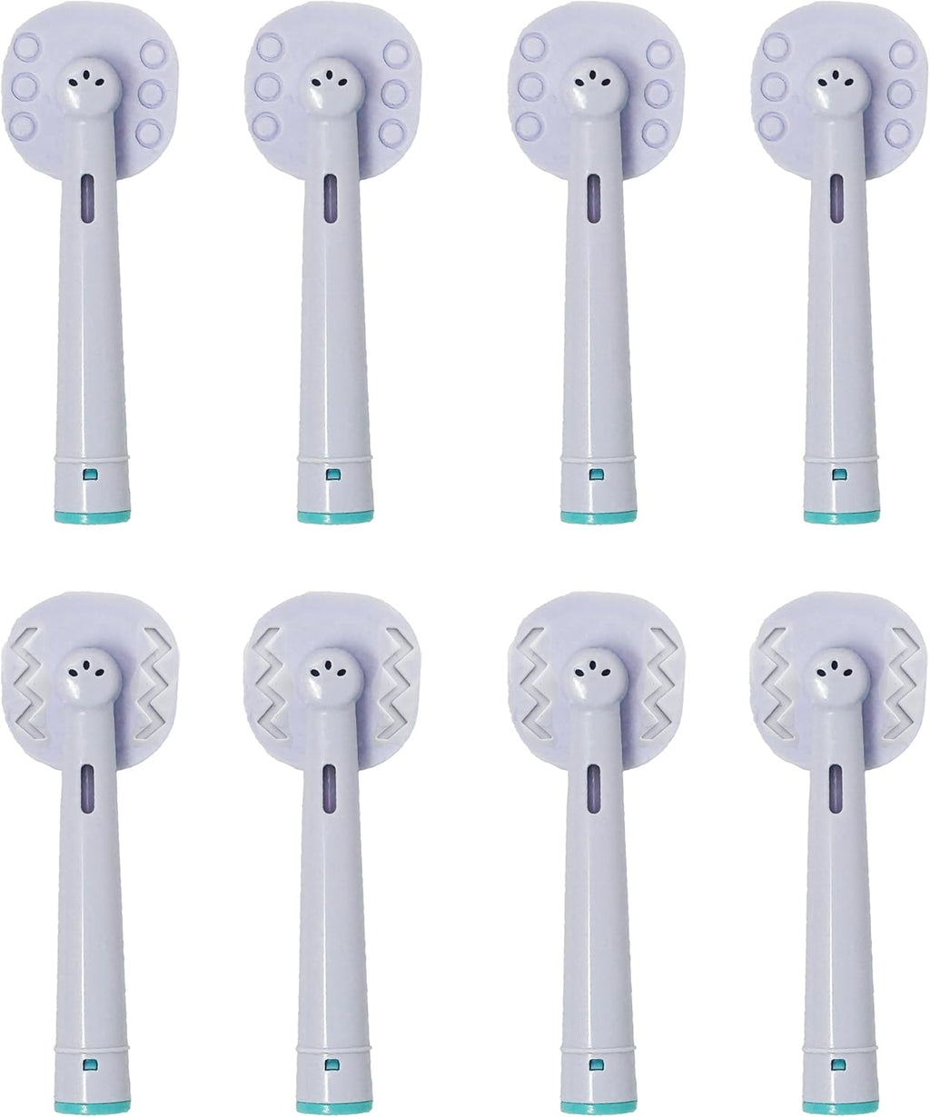 Tongue Brush Heads for Oral B Braun, 7000/Pro 1000/9600/500/3000/8000 and Smart Electric Toothbrush Brush Head Cleaner Scraper Replacement, 8-Pack