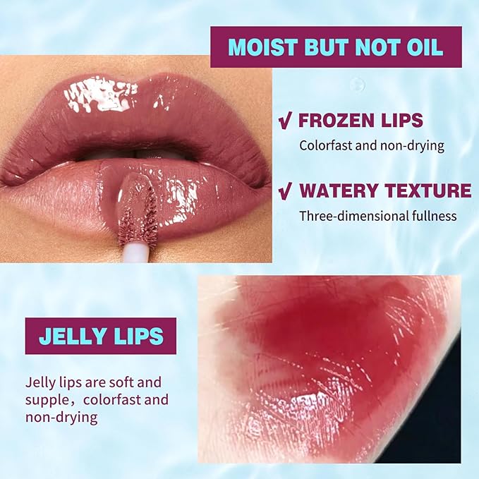 LIP VB Hydrating Gloss Stain – Lip Tint Gloss with 12HR Hydration Long-Lasting Moisture & Shine, Smooth Lip Stain with Glossy Finish, Non-Sticky, Rich Color for All Skin Tones (07# Peachy Nude, 1)